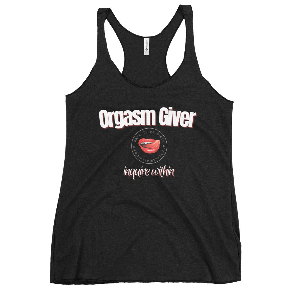 Orgasm Giver Women's Racerback Tank