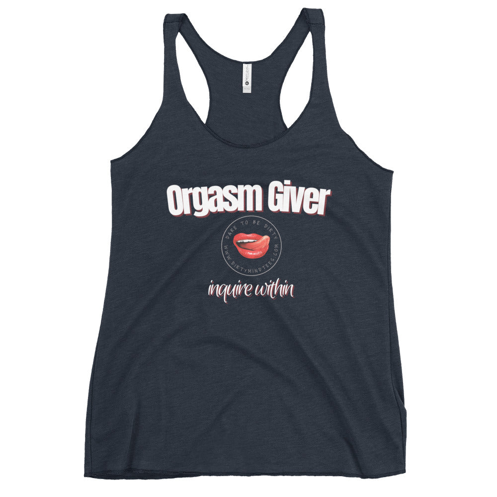 Orgasm Giver Women's Racerback Tank